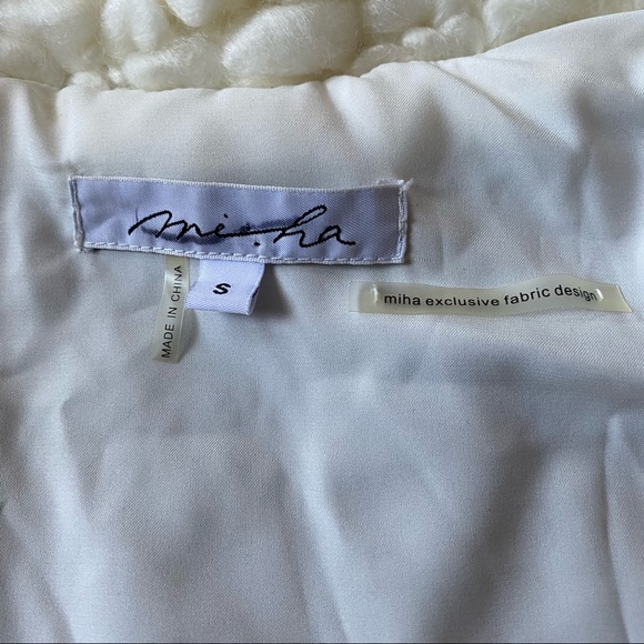 Miha Ivory Felix Textured Knobby Wool Suede sweater vest size small - Picture 3 of 15